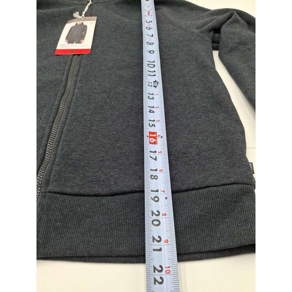 Mondetta Womens Fleece Full-Zip Jacket Black Charcoal Size M NEW 1906568 - Picture 6 of 7